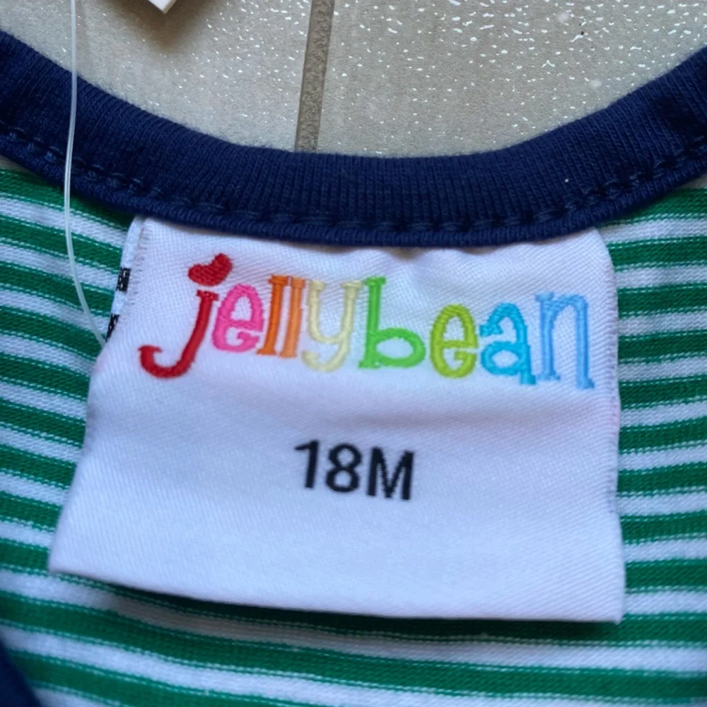 NWT JellyBean by Navy & Green Pickleball Sleeveless Bow Top & Skort Set Girl 18M